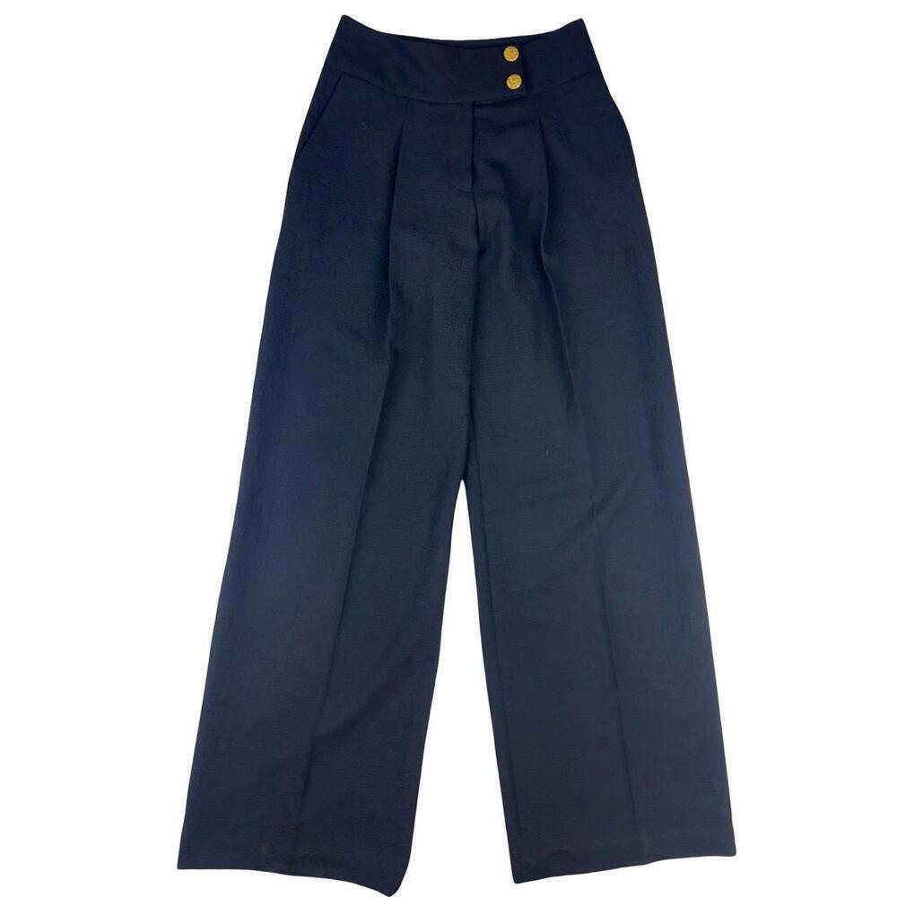 Hugo Boss Wide Leg Pleated Dress Pants Trousers Size 2 US | 26 W | 34 L